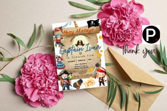 Pirate Theme Birthday Canva Full Edit