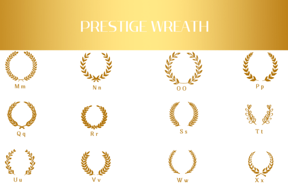 Prestige Wreath Font PNG with transparent background - Preview 2