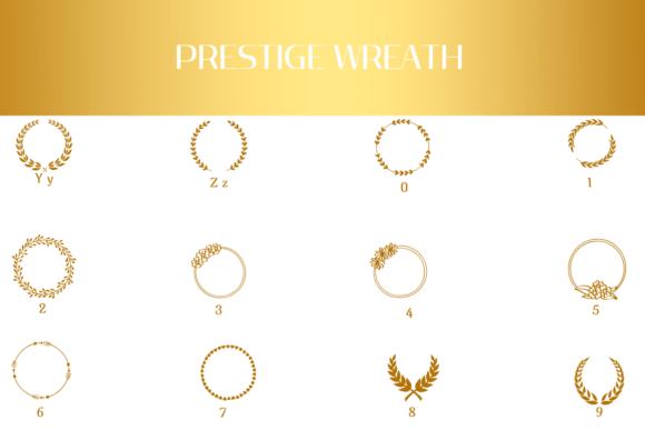 Prestige Wreath Font PNG with transparent background - Preview 3