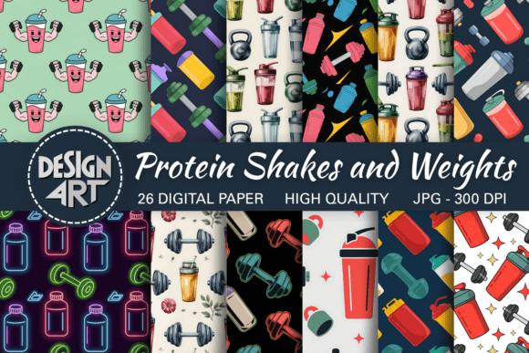 Protein Shakes and Weights Pattern