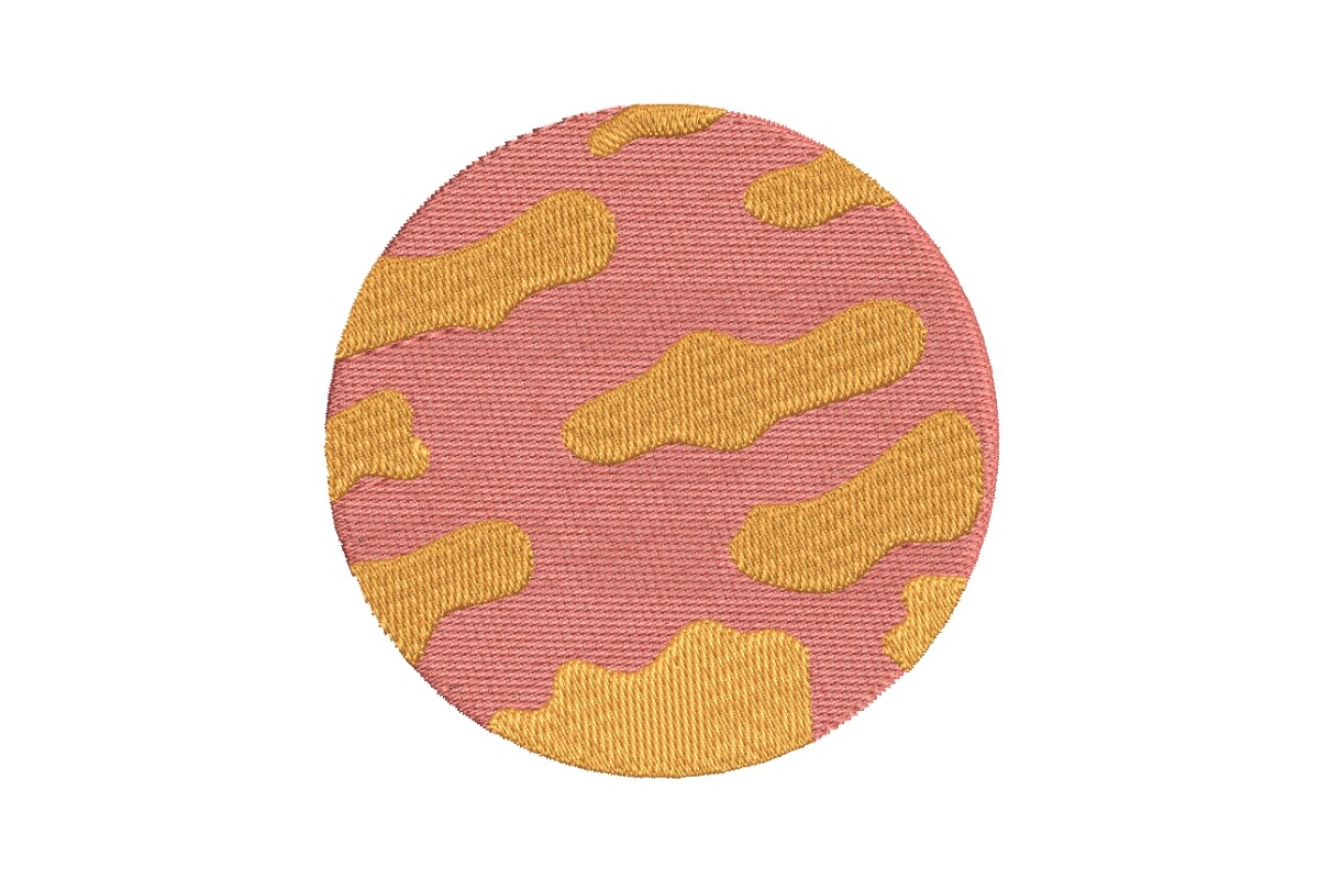 Red Planet Mars Embroidery Design