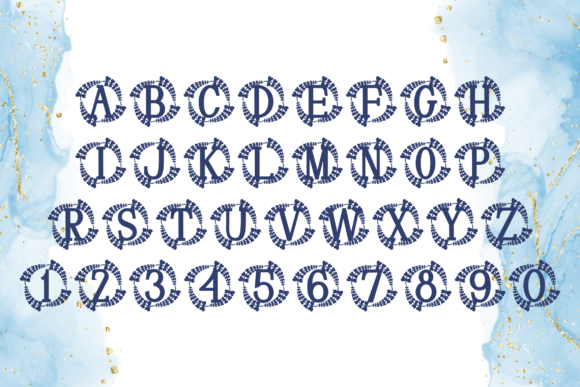 Regalia Monogram Font PNG with transparent background - Preview 3