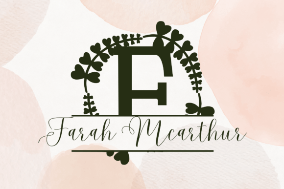 Regalia Split Monogram Font PNG with transparent background - Preview 1