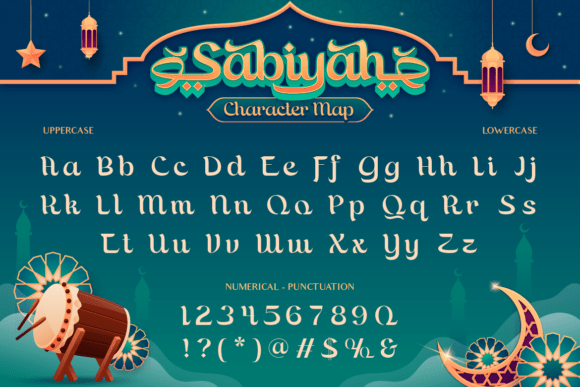 Sabiyah Font PNG with transparent background - Preview 1