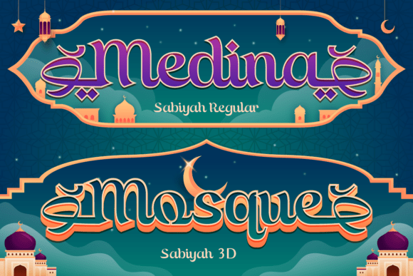 Sabiyah Font PNG with transparent background - Preview 4