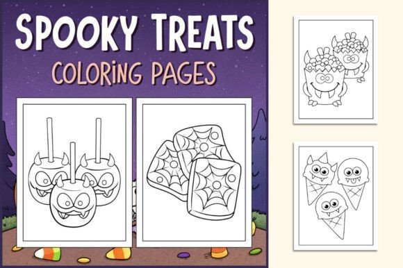 Spooky Treats Coloring Pages for Kids