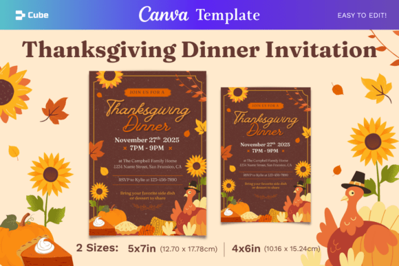 Thanksgiving Dinner Invitation Card