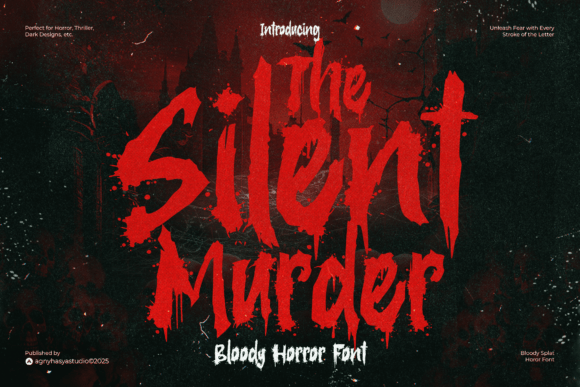 The Silent Murder Display Font By agnyhasyastudio