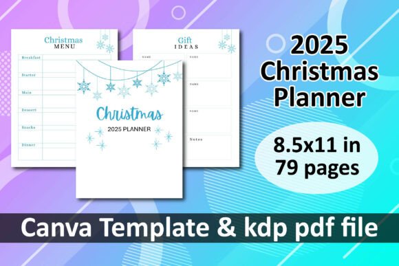 2025 Christmas Planner Canva & PDF