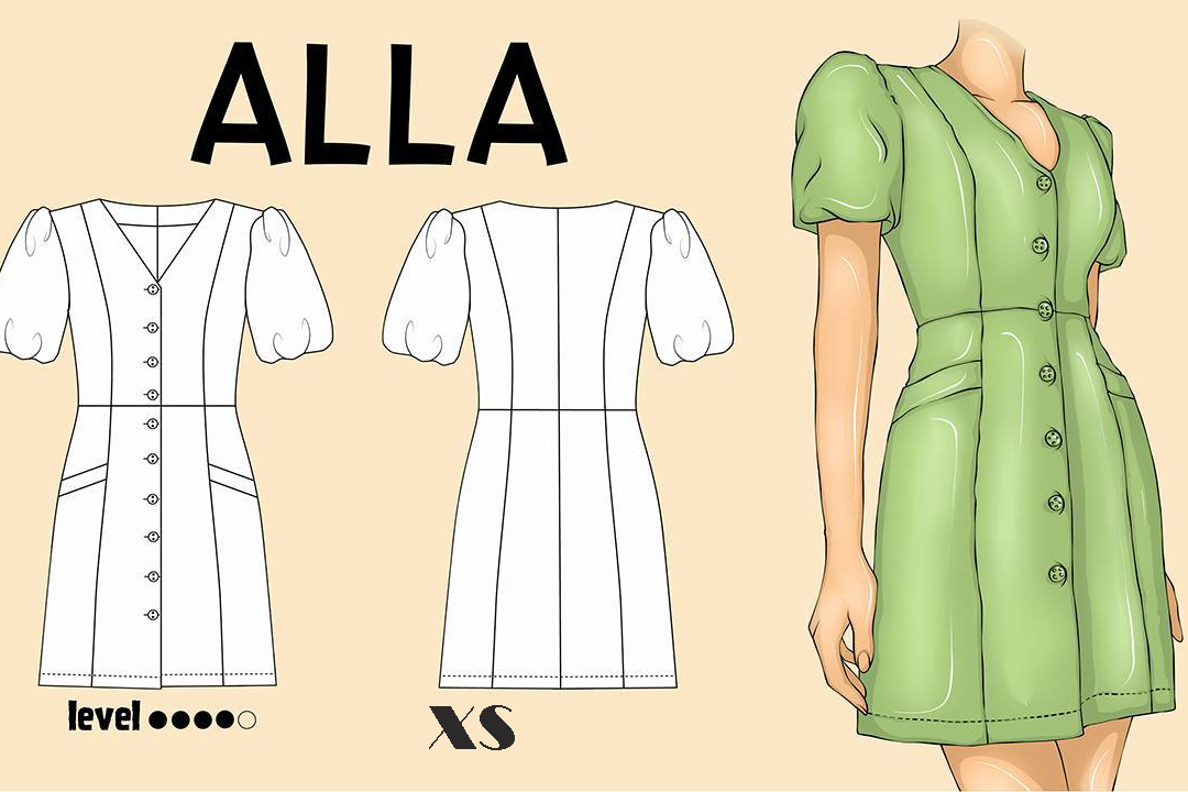 ALLA Dress Button Down Linen Dress XS