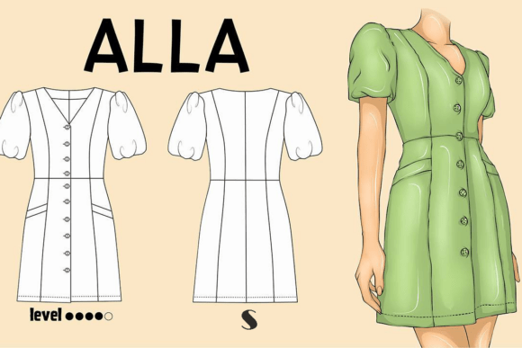 Alla Mini Dress Sewing Pattern S