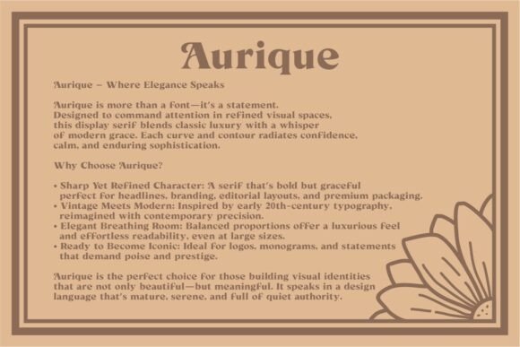 Aurique Font - Preview 1