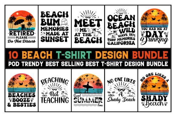 Beach Graphic by T-Shirt Design Bundle