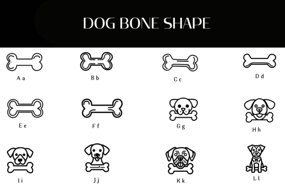 Dog Bone Shape Font - Preview 1