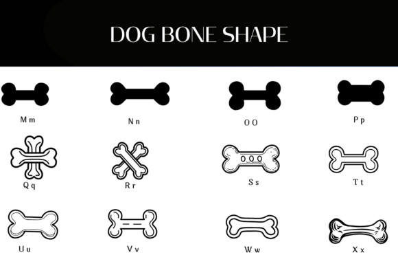 Dog Bone Shape Font - Preview 2