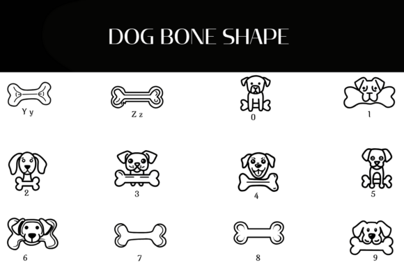 Dog Bone Shape Font - Preview 3