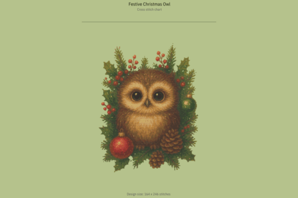Festive Christmas Owl