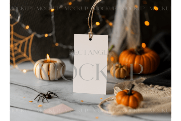 Halloween Tag Mockup Scene