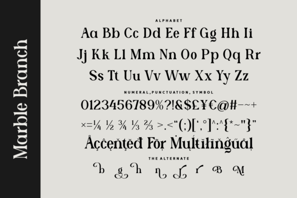 Marble Branch Font PNG with transparent background - Preview 4
