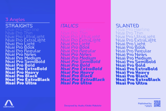 Nsai Pro Rounded Wide Font PNG with transparent background - Preview 3