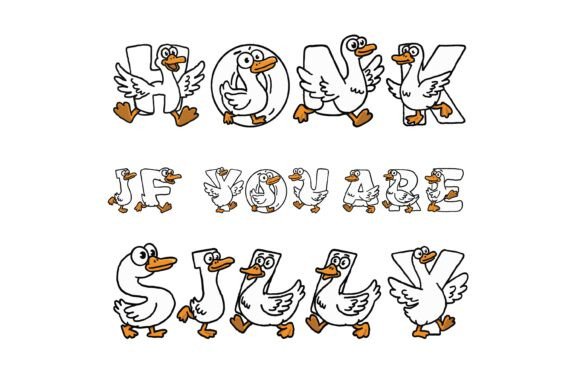 Silly Goose Font PNG with transparent background - Preview 6