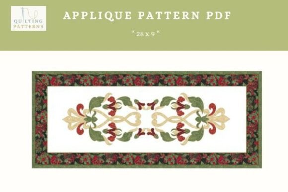 Vintage Floral Ornament Applique Design