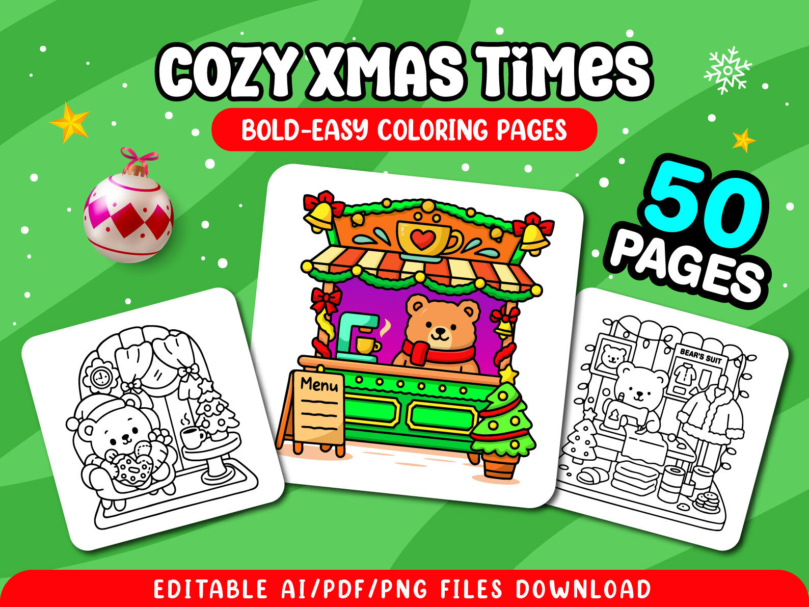 Xmas Times Coloring Pages for Adults