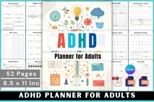 🧠 ADHD Planner for Adults Editable Illustration par Mahira Pro ...