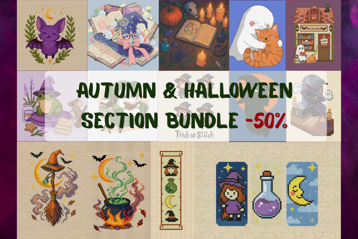 Autumn & Halloween Cross Stitch MEGA