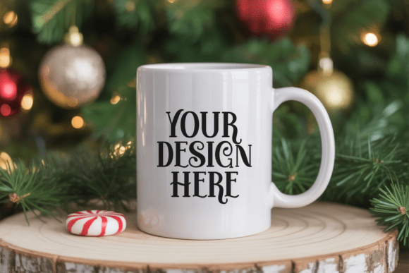 Christmas Mug Mockup, Holiday Mug Mockup