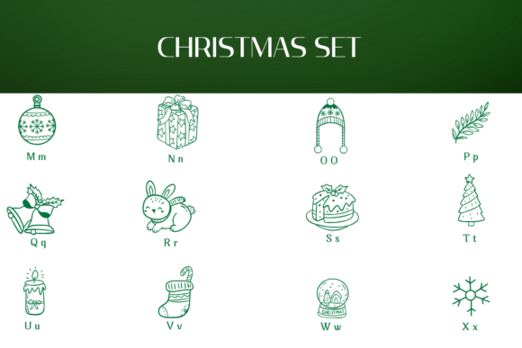 Christmas Set Font - Preview 2