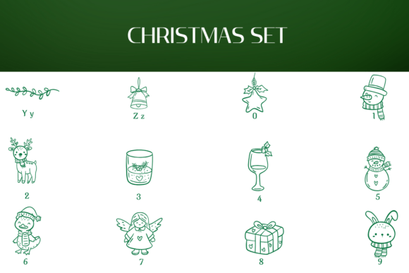 Christmas Set Font - Preview 3