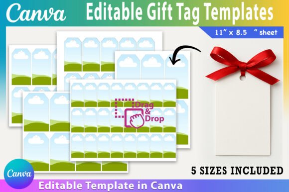 Editable Gift Tags Canva Template