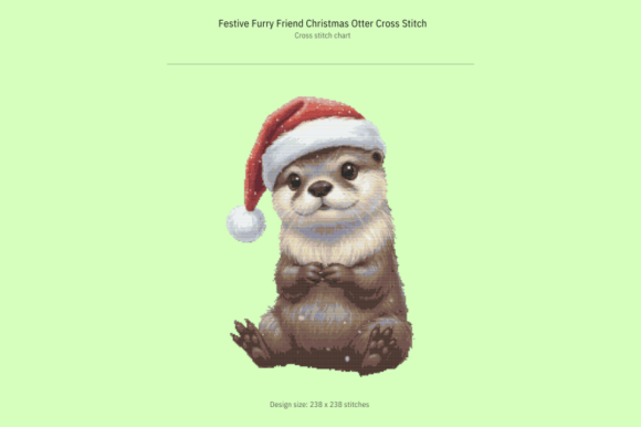 Festive Furry Friend Christmas Otter Cro