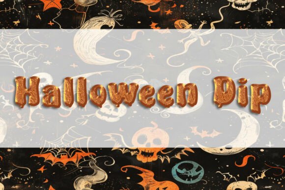 Halloween Dip Font PNG with transparent background - Preview 1