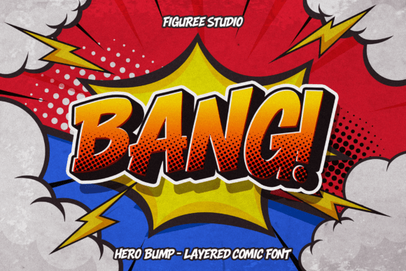 Hero Bump! Font PNG with transparent background - Preview 3