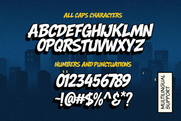 Hero Bump! Font PNG with transparent background - Preview 4