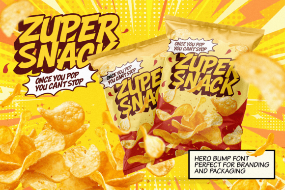 Hero Bump! Font PNG with transparent background - Preview 5