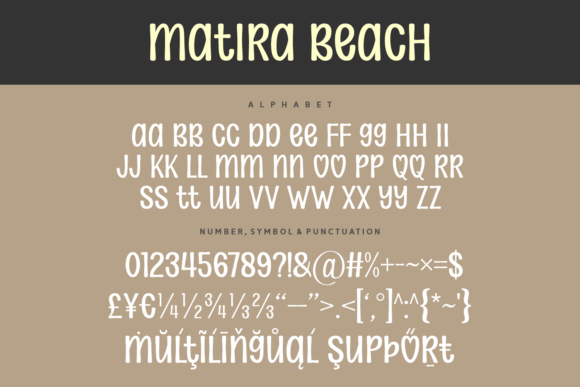 Matira Beach Font PNG with transparent background - Preview 4