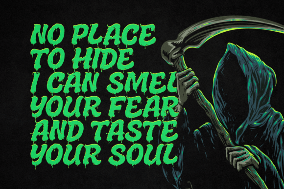 Melted Brain Font PNG with transparent background - Preview 1