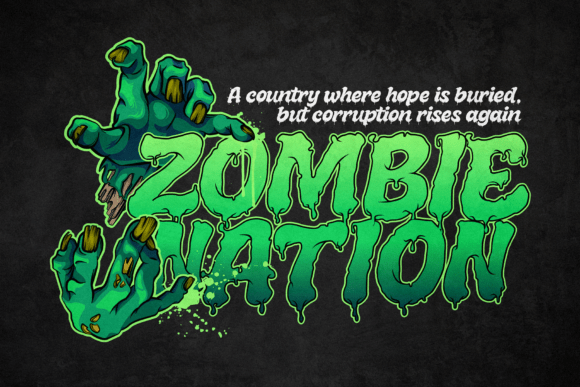 Melted Brain Font PNG with transparent background - Preview 2
