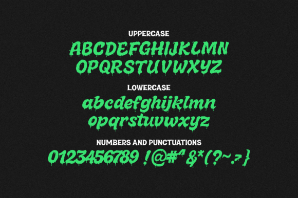 Melted Brain Font PNG with transparent background - Preview 4