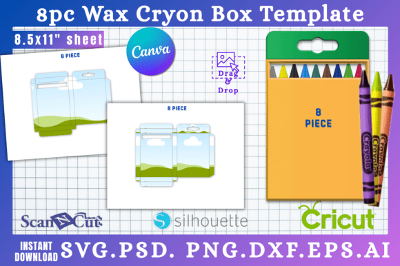 17 Crayon Box Template Designs & Graphics