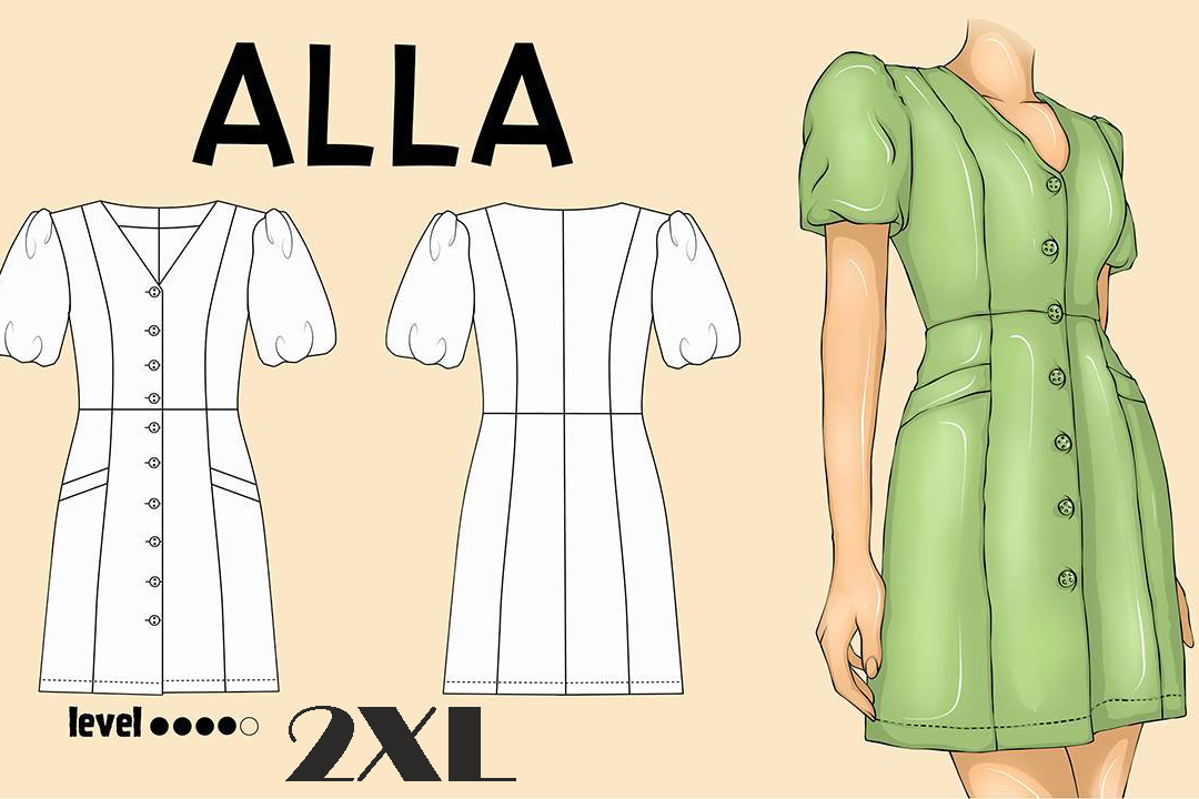 ALLA Dress Button Down Linen Dress 2XL
