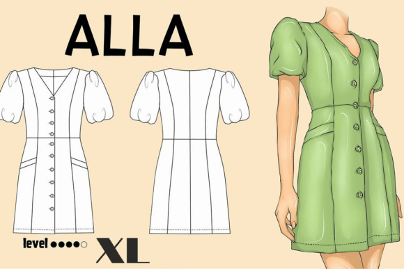 ALLA Dress Button Down Linen Dress XL