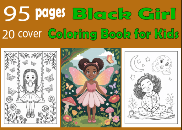 Black Girl Coloring Book for Kids