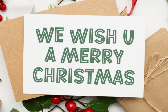 Christmas Crayon Font PNG with transparent background - Preview 3