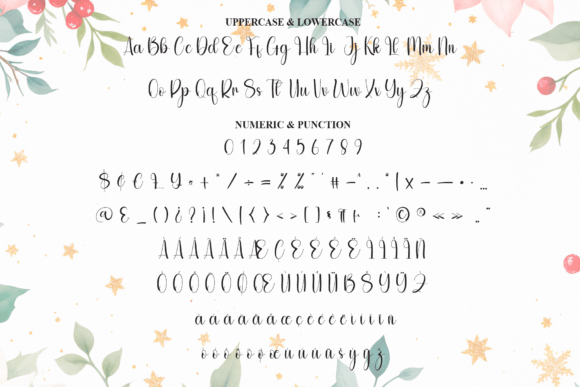 Christmas Wildflower Font - Preview 6