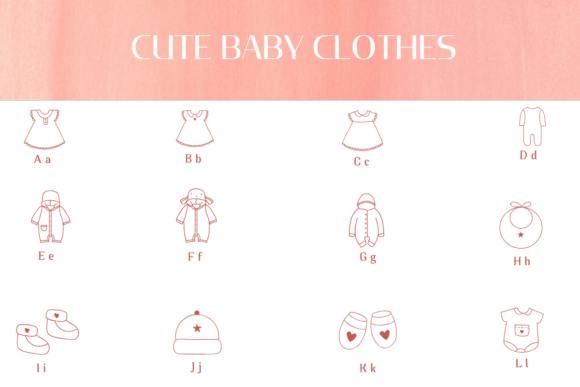Cute Baby Clothes Font - Preview 1