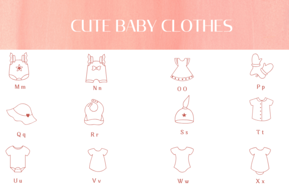 Cute Baby Clothes Font - Preview 2